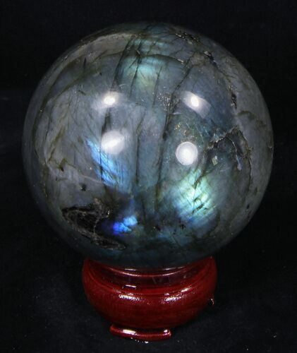 Flashy Labradorite Sphere - Great Color Play #32041
